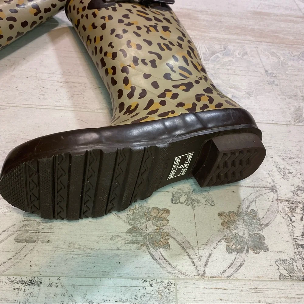 L.L. Bean Wellie Rain Boots in Cheetah Print